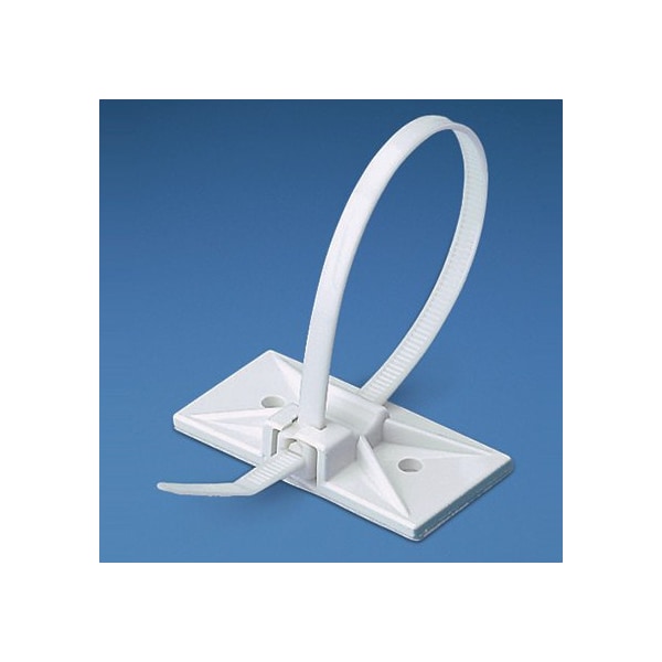 Cable Tie Mount, Snap-In, Adh., WH